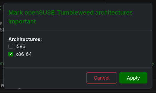 Important Build Targets - Select Repository/Architecture