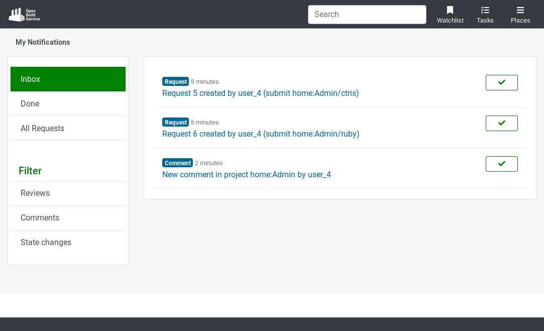 New version of Tasks page