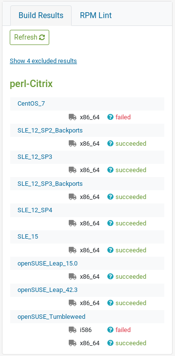 Bootstrap - Package Build Results